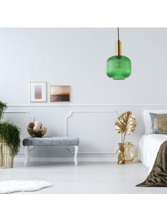 Lampa wisząca żyrandol szklany glamour CUMBRIA GREEN 317414 - LEDco.pl 2