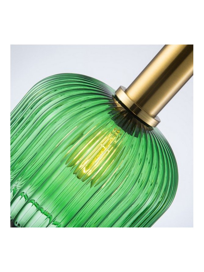 Lampa wisząca żyrandol szklany glamour CUMBRIA GREEN 317414 - LEDco.pl