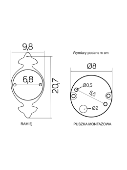 Kinkiet zewnętrzny retro CORDOBA 2 lampa elewacyjna czarna K 3012/1/TD