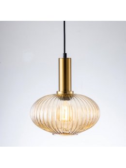 Lampa wisząca zwis żyrandol NORFOLK AMBER 317384 - LEDco.pl