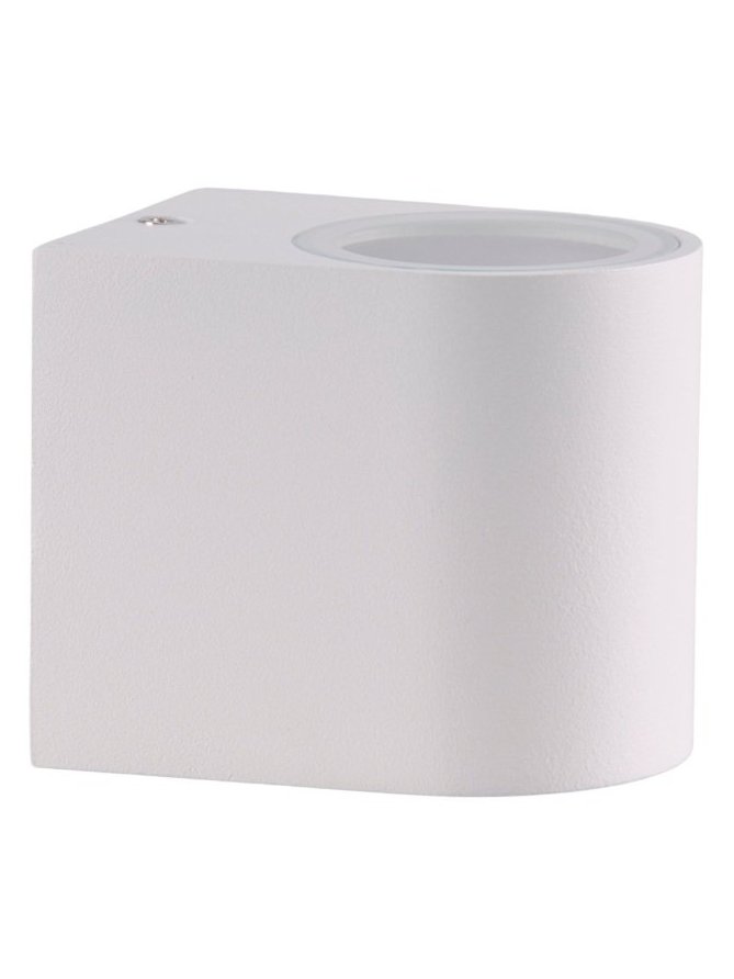 Kinkiet ogrodowy okrągły BOSTON biały 1xGU10 w dół 313355 - Ledco.pl