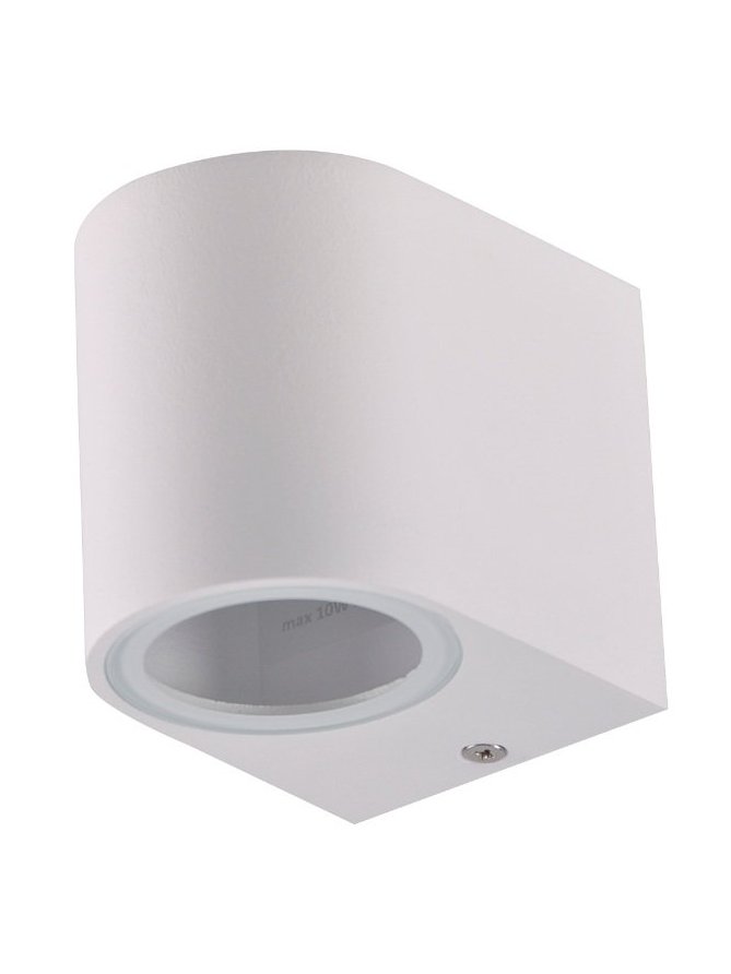 Kinkiet ogrodowy okrągły BOSTON biały 1xGU10 w dół 313355 - Ledco.pl