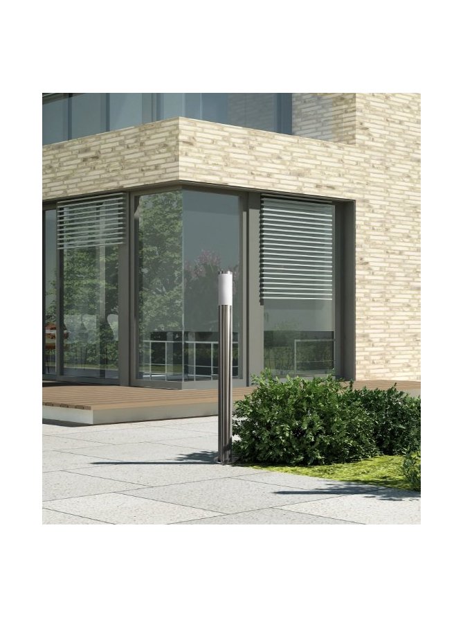 Lampa ogrodowa inox LIVIA 100cm tuba do oświetlenia ścieżki - LEDco.pl