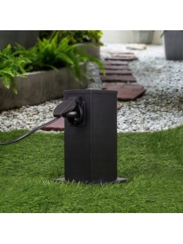 Słupek ogrodowy z gniazdami Ontario 20cm 7671 - sklep LEDco.pl
