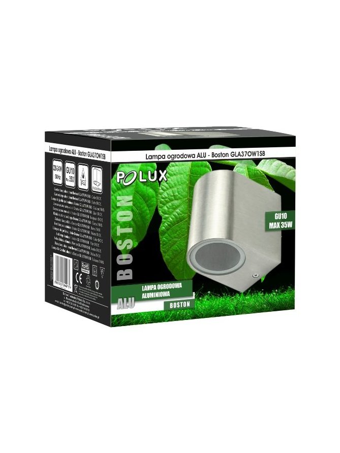 Kinkiet ogrodowy okrągły BOSTON GU10 srebrny w dół 304575 - LEDco.pl