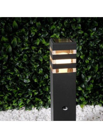 Lampa ogrodowa kwadratowa TEKSAS z czujnikiem PIR 44cm - LEDco.pl 2