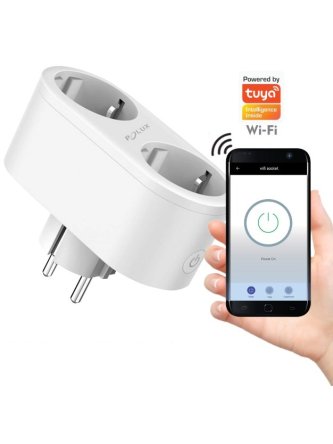 Podwójne gniazdo elektryczne SMART Wi-Fi Tuya 315922 - LEDco.pl