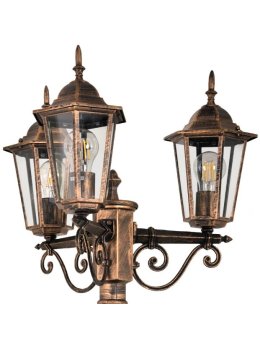 Latarnia ogrodowa parkowa retro LIGURIA 2,5m złota 313430 - LEDco.pl