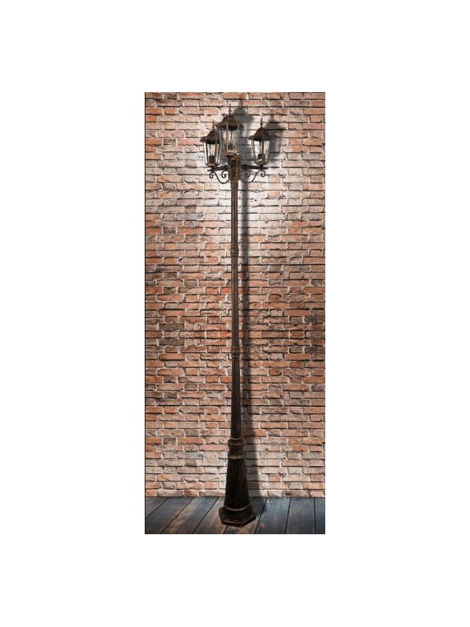 Latarnia ogrodowa parkowa retro LIGURIA 2,5m złota 313430 - LEDco.pl