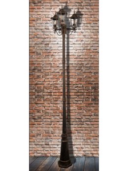 Latarnia ogrodowa parkowa retro LIGURIA 2,5m złota 313430 - LEDco.pl