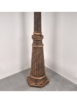 Latarnia ogrodowa parkowa retro LIGURIA 2,5m złota 313430 - LEDco.pl