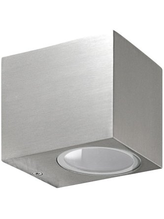 Kinkiet ogrodowy kwadratowy BOSTON srebrny GU10 304568 - LEDco.pl 2