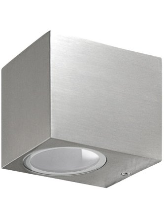 Kinkiet ogrodowy kwadratowy BOSTON srebrny GU10 304568 - LEDco.pl