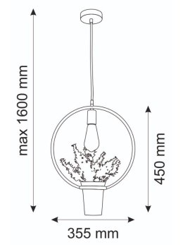 Lampa wisząca z kwiatkiem SOREN A E27 313850 - LEDco.pl