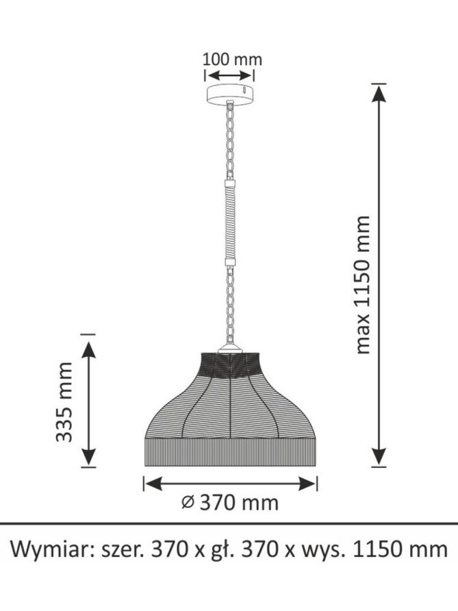 Lampa wisząca zwis sznur lina AVERA ROPE 314642 - LEDco.pl