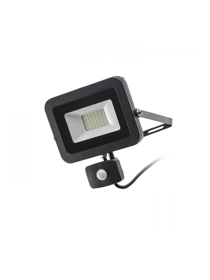 PONTA reflektor z czujnikiem czarna  230V LED 30W 120° IP54  3000K