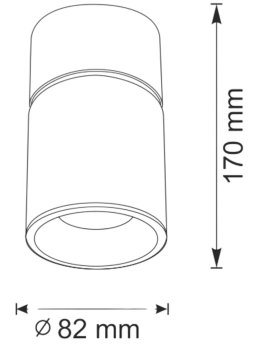 Lampa sufitowa ruchoma okrągła szara NIXA spot 314253 - LEDco.pl