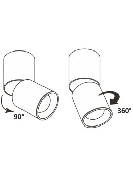 Lampa sufitowa regulowana czarno złota NIXA spot 314277 - LEDco.pl