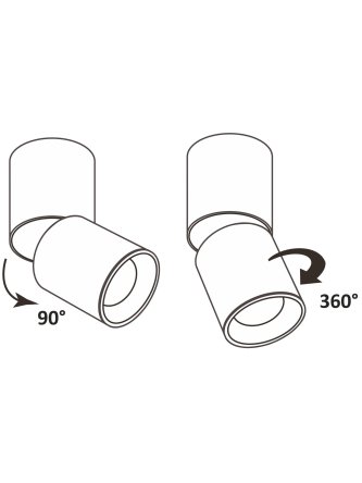 Lampa sufitowa okrągła ruchoma ustawiana NIXA spot 314246 - LEDco.pl 2