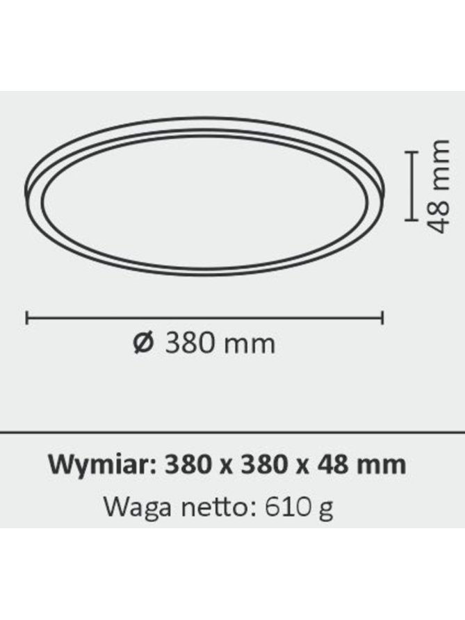 Plafon oprawa sufitowa okrągła WOODY LED 24W 319012 - LEDco.pl