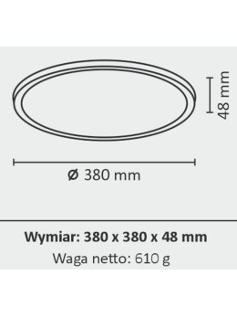 Plafon oprawa sufitowa okrągła WOODY LED 24W 319012 - LEDco.pl