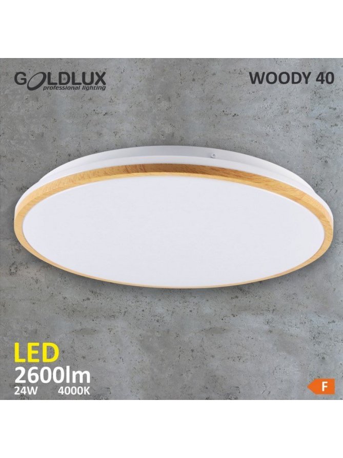 Plafon oprawa sufitowa okrągła WOODY LED 24W 319012 - LEDco.pl