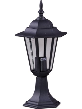 Niska zewnętrzna lampa stojąca K-5009S czarna z serii STANDARD