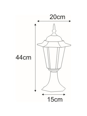Niska zewnętrzna lampa stojąca K-5009S czarna z serii STANDARD 2