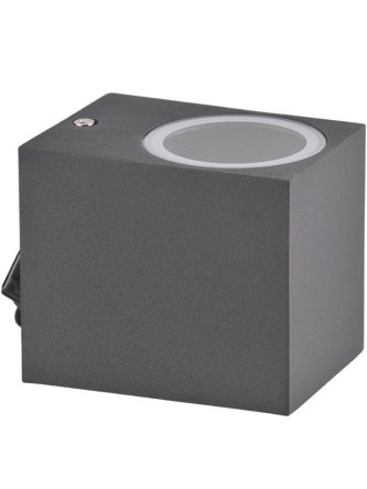 Kinkiet ogrodowy kwadrat BOSTON szary 1xGU10 w dół 313331 - LEDco.pl 2