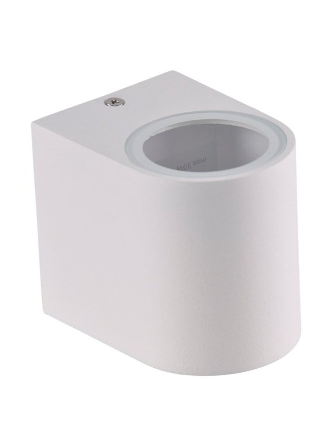 Kinkiet ogrodowy okrągły BOSTON biały 1xGU10 w dół 313355 - Ledco.pl