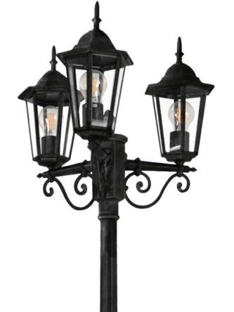 Latarnia ogrodowa parkowa retro LIGURIA 2,5m czarna 313423 - LEDco.pl 2