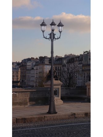Wysoka zewnętrzna lampa stojąca K-7007A2/3N czarna z serii VASCO 2