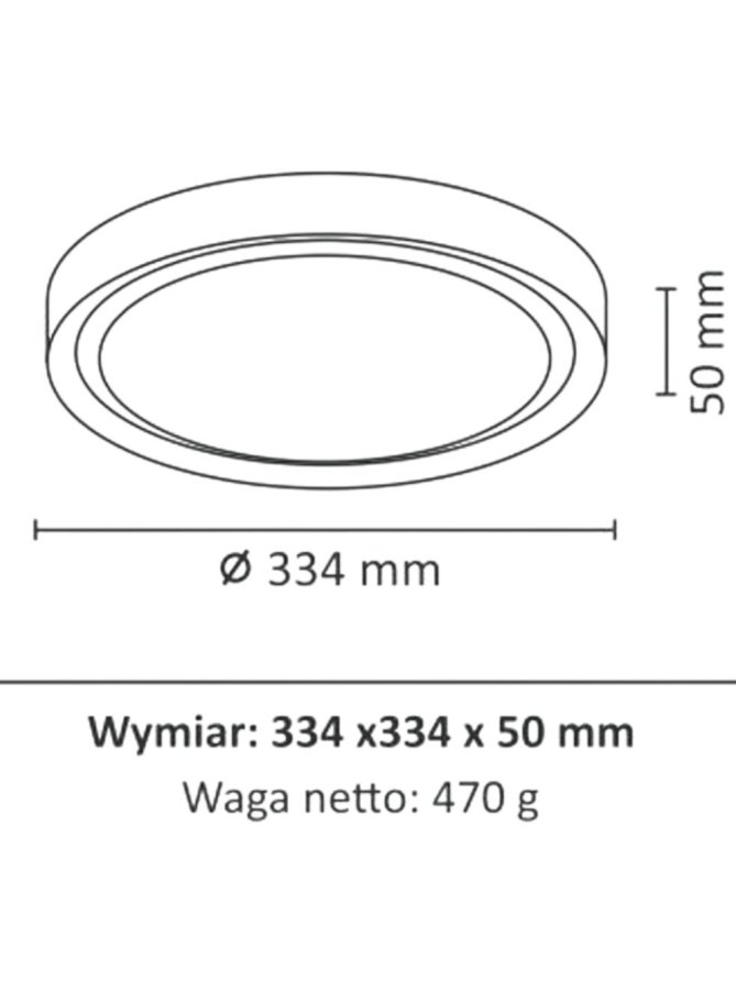 Plafon oprawa sufitowa okrągła PERSE LED 15W 319111 - sklep LEDco.pl