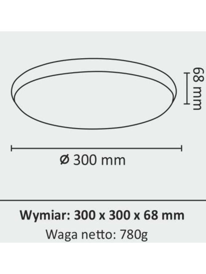 Plafon oprawa sufitowa okrągła METIS 30 LED 18W 314840 - LEDco.pl