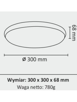 Plafon oprawa sufitowa okrągła METIS 30 LED 18W 314840 - LEDco.pl
