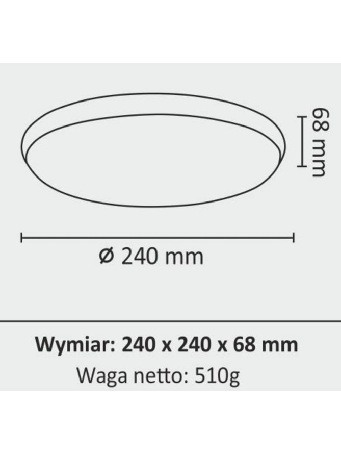 Plafon oprawa sufitowa okrągła METIS 22 LED 12W 314833 - LEDco.pl