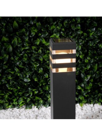 Lampa ogrodowa stojąca słupek zewnętrzny TEKSAS z kratką - LEDco.pl 2