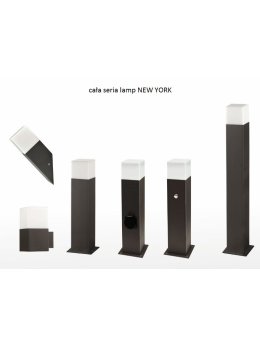 Lampa ogrodowa stojąca kwadratowa NEW YORK 44cm E27 304629 - LEDco.pl