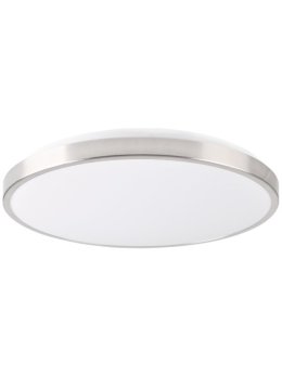 Plafon okrągły sufitowy nikiel KERN LED 24W do pokoju salon - LEDco.pl