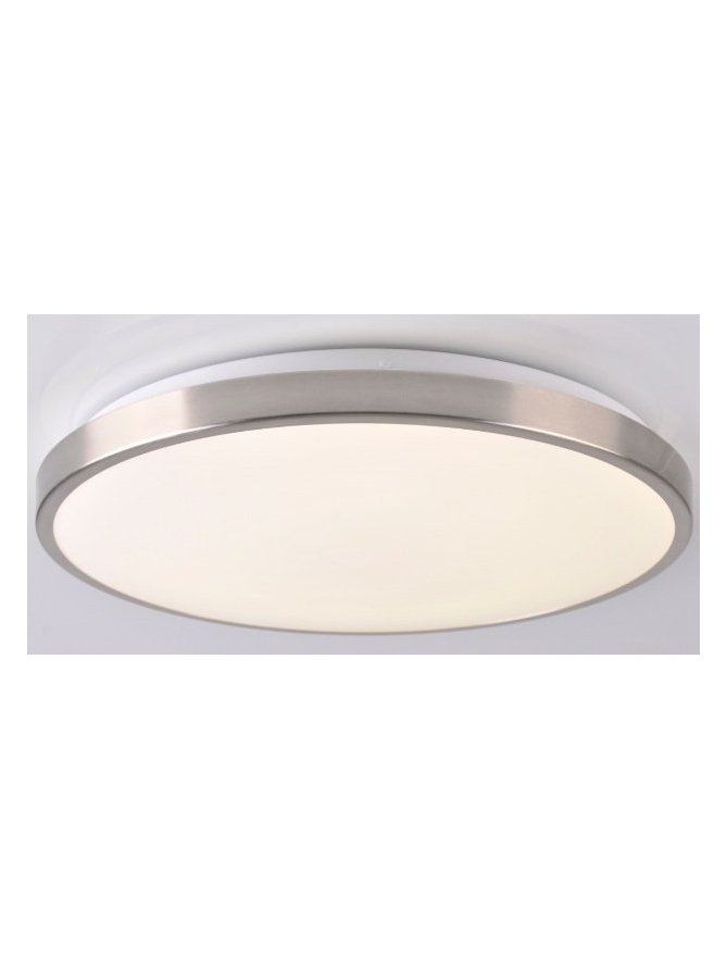 Plafon okrągły sufitowy nikiel KERN LED 24W do pokoju salon - LEDco.pl