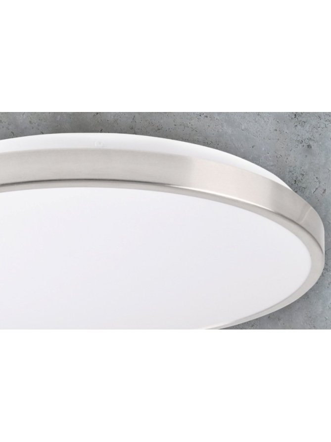 Plafon okrągły sufitowy nikiel KERN LED 24W do pokoju salon - LEDco.pl