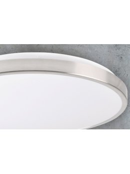 Plafon okrągły sufitowy nikiel KERN LED 24W do pokoju salon - LEDco.pl