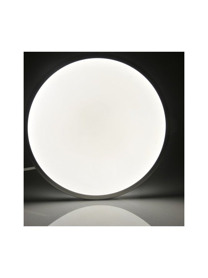 Plafon okrągły sufitowy nikiel KERN LED 24W do pokoju salon - LEDco.pl
