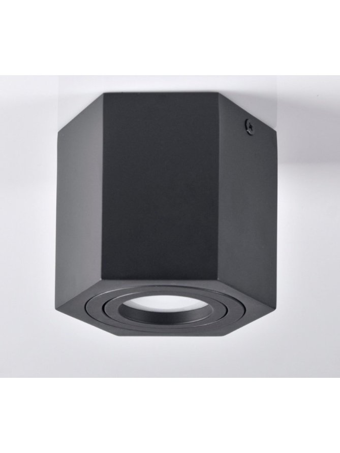 Oprawa sufitowa spot czarna nowoczesna HEXAGON 313188 - LEDco.pl