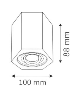 Oprawa sufitowa spot biała nowoczesna HEXAGON 313171 - LEDco.pl