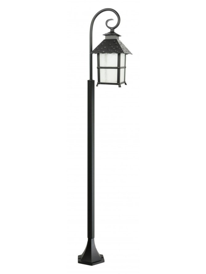 Lampa stojąca zewnętrzna CADIZ 146cmsłupek ogrodowy czarny - LEDco.pl