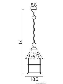 Lampa ogrodowa wisząca klasyczna CADIZ styl retro - LEDco.pl