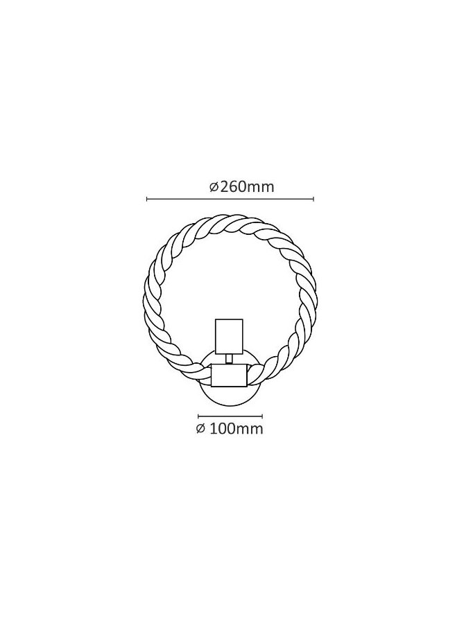 Kinkiet wewnętrzny żeglarski lina konopna ROPE ARTHUR 311450 - LEDco.pl