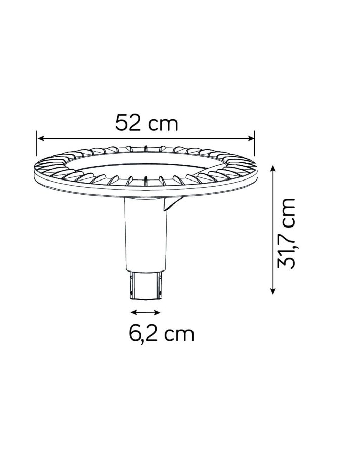 Nowoczesna latarnia ogrodowa 3m STER MAX LED lampa parkowa - LEDco.pl