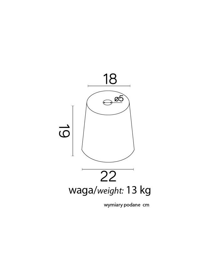Fundamenty do lamp ogrodowych 13kg fundament pod lampę -sklep LEDco.pl
